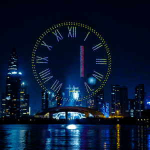 Clock Drone show